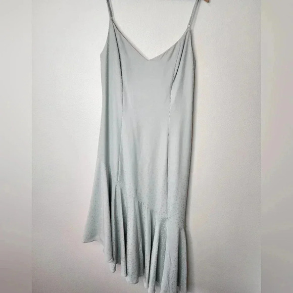 WAYF Clayton Asymmetrical Slip Dress Light Blue size M NWT - Picture 6 of 13